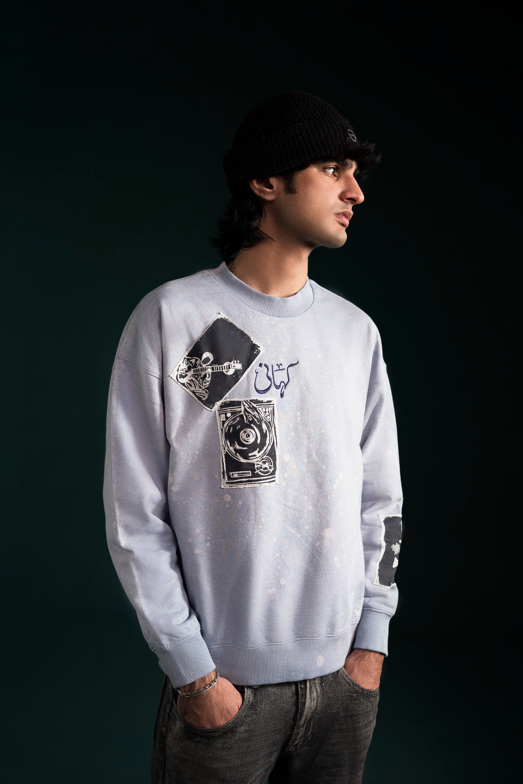 ACID WASH GREY SWEATSHIRT