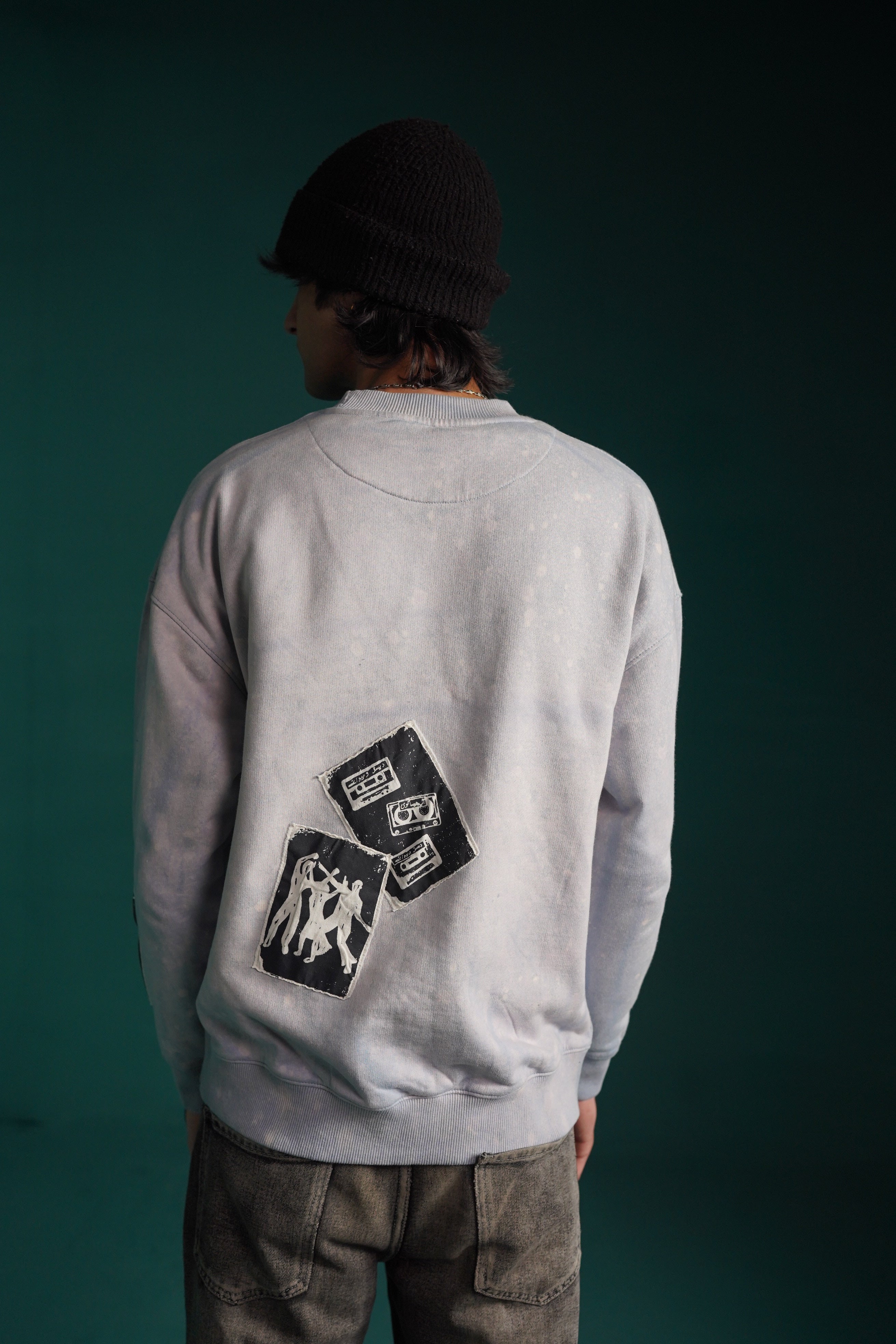 ACID WASH GREY SWEATSHIRT