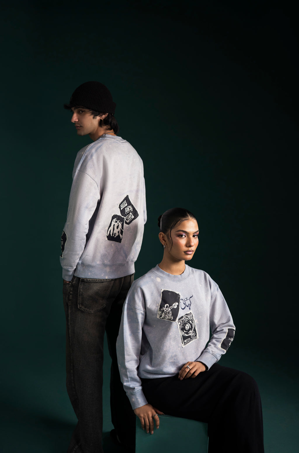 ACID WASH GREY SWEATSHIRT